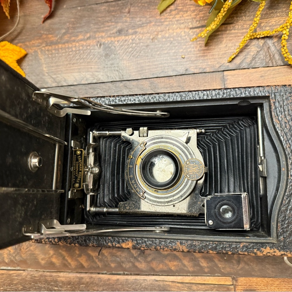 Antique Pat. 1914 Kodak No.3-A Folding Pocket Autographic Camera w/ Case *READ*